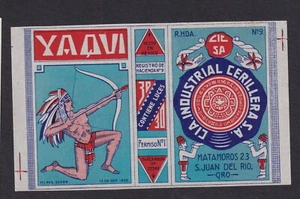 Ancienne étiquette  allumettes Mexique BN137081 Indien  - Imagen 1 de 1