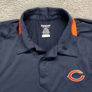 Chicago Bears Golf Poloshirt Herren Large blau Reebok Play Dry NFL Football - Bild 1 von 13