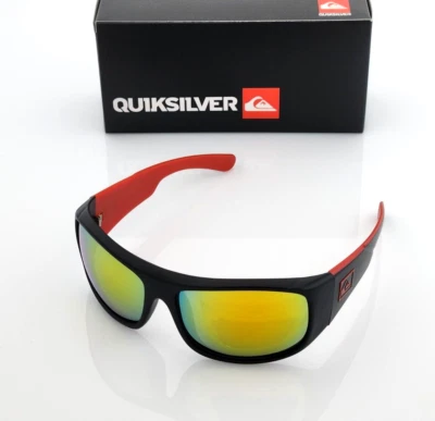 Gafas de sol Quicksilver grandes deportivas envolventes con protección marco negro naranja lentes espejadas Foto 1 de 4