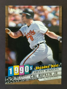 2020 Topps Decades' Best Cal Ripken Jr. #DB61 Gold Serial #17/50 Orioles HOF