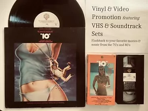 BLAKE EDWARDS "10" 1979 VHS Movie & Vinyl SOUNDTRACK Bo Derek Preowned - Picture 1 of 6