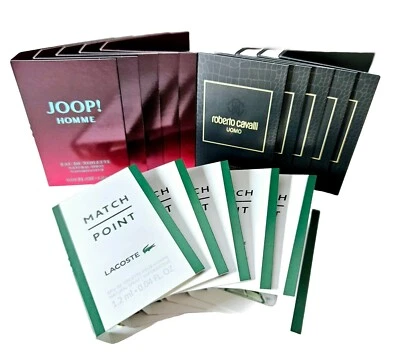 15x Herren Parfum Proben Lacoste Match Point Cavalli Uomo Joop Homme