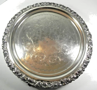 Raro Jones Ball & Poor Moneda Plata Boston Patas Plato 12 1/2" Foto 1 de 4