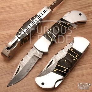 Back Lock Klapp Taschenmesser, Camping Jagdmesser Wid Etui, Halloween Geschenk - Bild 1 von 10