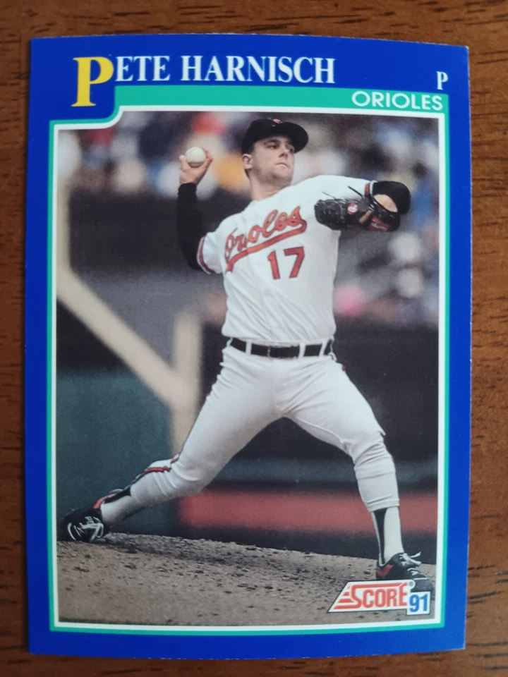 PETE HARNISCH BALTIMORE ORIOLES 1991 SCORE BASEBALL #492 - Image 1 of 1