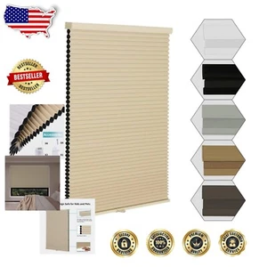 Custom Fit Honeycomb Cellular Shades - Blackout & Thermal Insulation, 27" Width - Picture 1 of 8