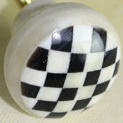 Möbelknopf Yakbone Intarsien Möbelknöpfe Schach 67 - Bild 1 von 2