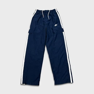 Nike Sportswear Track Pants Mens Small Blue Swoosh Gym Cargo Athletic Jogger - Picture 1 of 10