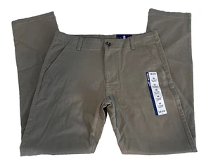 New! IZOD Boys Size 16 R Flat-Front Chino Stretch Pants 244 British Khaki - Picture 1 of 8