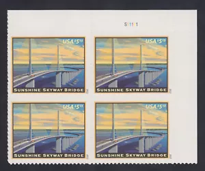 US Stamp #4649 2012 $5.15 Sunshine Skyway Bridge, VF NH Plate Block of 4 - Picture 1 of 1