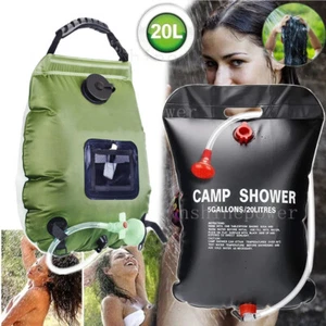 20L Solar Shower Bag Portable Water Bag Outdoor Camping Hiking Solar Heated - Picture 1 of 22