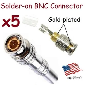 Sunvision 5x Schraubstecker 75-5 BNC Feder Zugentlastung Stecker (CR03) - Bild 1 von 8