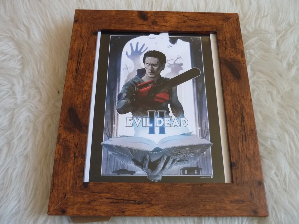 10x8 framed Poster cult Reinvent Film Influence evil dead II DEAD BY DAWN - Image 1 of 1