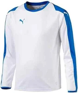 Puma Kinder Trikot Weiß Blau | Sportshirt Fußballshirt Größe 140 & 152 - Bild 1 von 1