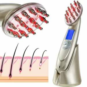 Laser Hair Growth Comb Anti Hair Loss Infrared Red Light EMS Massager Brush - Picture 1 of 12
