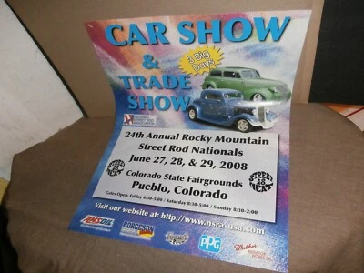 2008 NSRA Street Rod Nationals Show Poster Colorado Fairgrounds Pueblo - Image 1 of 4