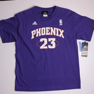 CAMISA ADIDAS NIÑOS NBA PHOENIX SUNS RICHARDSON 23 PÚRPURA MANGA CORTA GRANDE NUEVA CON ETIQUETAS Foto 1 de 4
