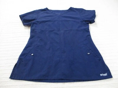 Greys Anatomy Womens Scrub Shirt Medium Blue Short Sleeve Medical Polyester - Image 1 of 4