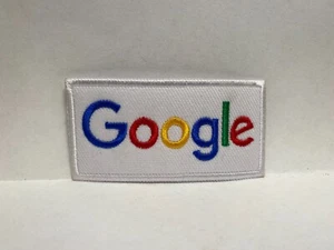 GOOGLE  NEW EMBROIDERED COMPANY IRON ON NAME PATCH TAG 1-1/2 X 3 - Picture 1 of 1