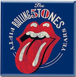 Rolling Stones 50th Anniversario Acciaio Calamita Frigo 75mm x 75mm (Ro ) - Picture 1 of 1
