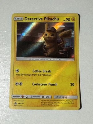 Detective Pikachu SM190 English Movie Promo Holo - LP - Image 1 of 2