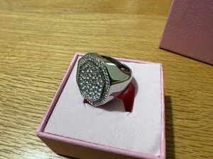 Swarovski Dextera cocktail ring Octagon shape Rhodium plated 5651383 Size 52 NEW - Picture 1 of 2
