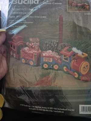 Bucilla Plastic Canvas Christmas Express Countdown Calendar Kit Vintage sealed - Image 1 of 4