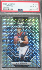 CJ STROUD 2023 Panini Mosaic Silver Prizm Rookie Parallel #292 PSA 10 Gem Mint - Picture 1 of 4
