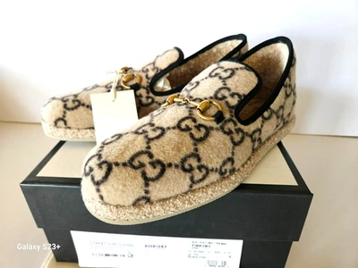NEW Authentic Gucci Men's Fria Loafer Interlocking GG  Wool G 9 /  9.5 US - Image 1 of 4