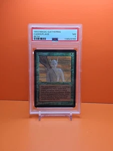 🟢🟢🟢 1993 MAGIC The Gathering CAMOUFLAGE BETA PSA 7 🟢🟢🟢 - Picture 1 of 2
