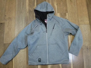 Burton Mens Gray Dryride Gore Wind Stopper Full Zip Snowboard Hoodie Jacket Sz M - Picture 1 of 12