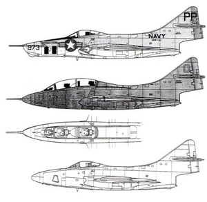 Airmodel Products 1/72 GRUMMAN F9F-6P or F9F-8T COUGAR Vacuform Conversion Kit - Picture 1 of 2