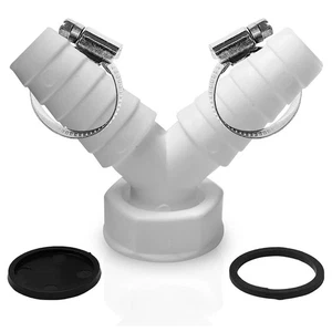 Adaptador de manguera en Y para ángulo de drenaje de 45 grados para lavadoras y lavavajillas - Imagen 1 de 15