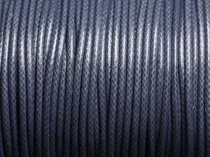 5 mètres - Cordon coton ciré enduit Rond 2mm Gris Bleu Anthracite - 455855008834 - Imagen 1 de 1