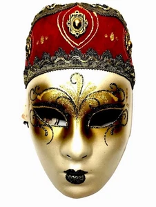 Mask Hand Painted La Maschera Del Galeone Glitter Venice Italy New with Tags - Picture 1 of 15