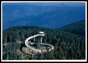 Aerial View Clingmans Dome Observation Tower Great Smoky Mountains Postcard - Picture 1 of 2