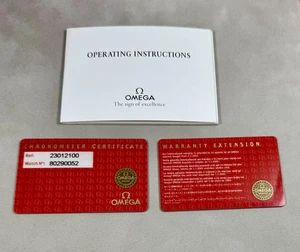 OMEGA Watch Chronometer Certificate, Extension Card, Booklet for Collectors - Picture 1 of 5