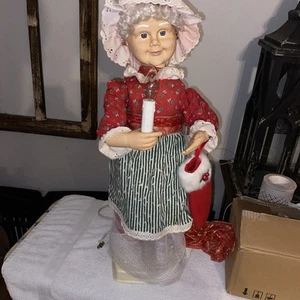 Vintage Animated Telco MRS Santa Claus 24” Motionette Lighted, WORKS, - Picture 1 of 4