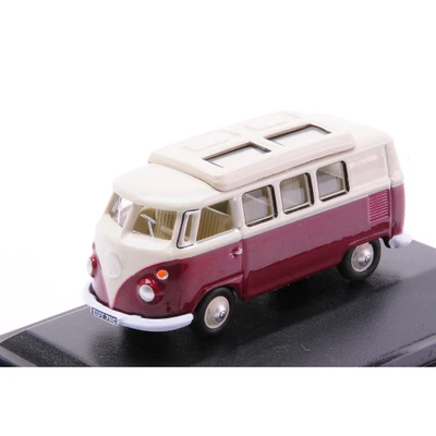 VW T1 CAMPER TITAN RED/BEIGE 1:76 Oxford Auto Stradali Modellino Nuovo - Immagine 1 di 2