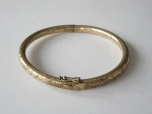 Vintage Armreif AM Doublé Vergoldet Farbabrieb vorhanden! 10,0 g/6,0 x 5,7 cm - Bild 1 von 6