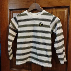 Kids Headquarters Striped Stay Wild Long Sleeve Tee Shirt Sz 6 - Picture 1 of 6