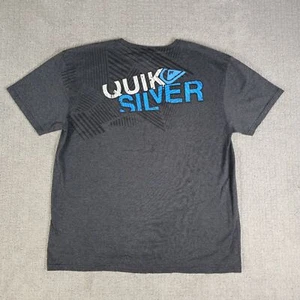 Quicksilver Y2K Dark Gray Double Sided T-Shirt Surf Skate Size L - Picture 1 of 8