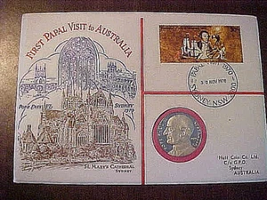 1970 HUTT COMMEMORATIVE 1ST PAPAL VISIT TO AUSTRALIA UNCIRCULATED PNC13 30/200 - Picture 1 of 8