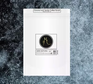 Natural Coconut & Vanilla Coffee Sugar Body Scrub 200g Exfoliating Vegan - Picture 1 of 2