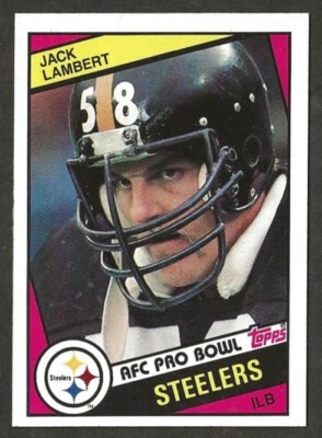1984 Topps #167 JACK LAMBERT Pittsburgh Steelers NM or Better 07 - Image 1 of 2