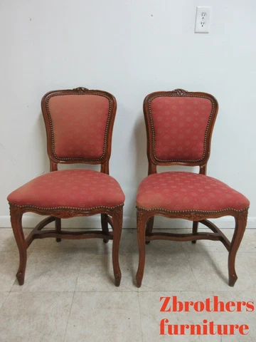 Antique French Regency Carved Dining Room Living Room Desk Side Chair C Cover