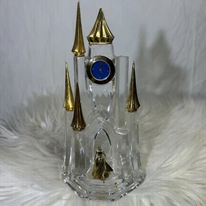Franklin Mint Disney Gold Crystal Cinderella Castle Clock (read description) - Picture 1 of 6