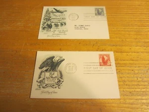 Lot of 2 United States USA First Day of Issue Postcards Scott #'s C48, C50 - Picture 1 of 2