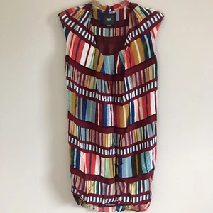 Anthropologie Maeve Women’s Geo Pattern Multicolor Tunic Short Mini Dress Sz 0** - Picture 1 of 4