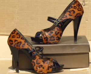 Woman's HEEL , PAOLO, 8 1/2 M ,BROWN PONY,JENERA-P, ANIMAL PRINT - Picture 1 of 12